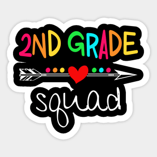 2nd Grade Squad Second Teacher Student Team Back To School Shirt Sticker